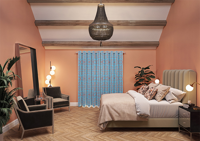 Bamboo Candy, Red Blue - Made To Measure Curtains - Image 15